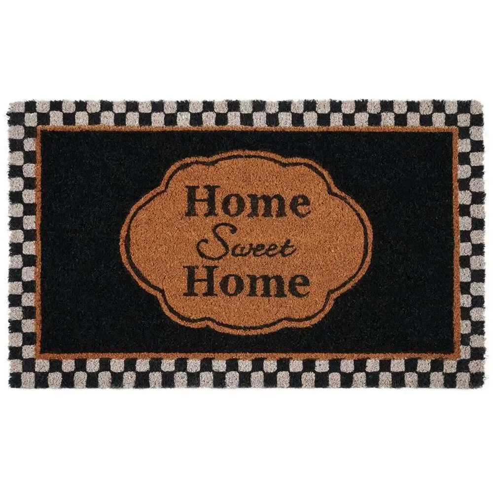 Decorative Printed Entrance Outdoor/Indoor Door Mat, Eco-Friendly 100% Natural